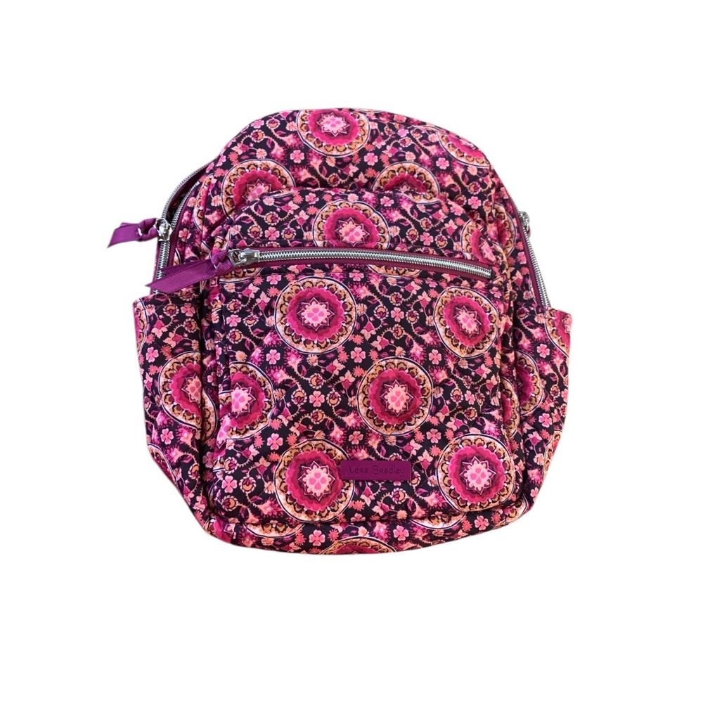 Vera Bradley Small Backpack Floral Pink Purple Mandala Pattern‎